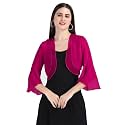 AOL Women39s Cropped Layered Lightweight Sheer Three-Fourth