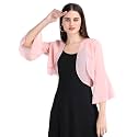 AOL Women39s Cropped Layered Lightweight Sheer Three-Fourth