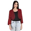 AOL Women39s Cropped Layered Lightweight Sheer Three-Fourth