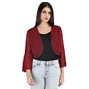 AOL Women39s Cropped Layered Lightweight Sheer Three-Fourth