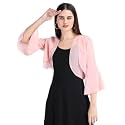 AOL Women39s Cropped Layered Lightweight Sheer Three-Fourth