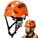 Aolamegs Type 2 Hard Hat with Chin Strap - ANSI Z89.1 Type II Class C OSHA Approved Construction Safety Helmet, EPS Foam Liner Vented Arborist Helmet for Constructor Ironworkers Workers
