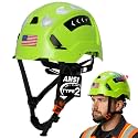 Aolamegs Type 2 Hard Hat with Chin Strap - ANSI Z89.1 Type II Class C OSHA Approved Construction Safety Helmet, EPS Foam Liner Vented Arborist Helmet for Constructor Ironworkers Workers