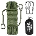 AOLEBA 10.5 mm Static Climbing Rope 10M(32ft) 20M(64ft) 30M(96ft) 50M(160ft) 70M(230ft) Outdoor Rock Climbing Rope, Escape Rope Ice Climbing Equipment Fire Rescue Parachute Rope