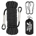 AOLEBA 10.5 mm Static Climbing Rope 10M(32ft) 20M(64ft) 30M(96ft) 50M(160ft) 70M(230ft) Outdoor Rock Climbing Rope, Escape Rope Ice Climbing Equipment Fire Rescue Parachute Rope