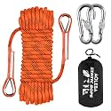 AOLEBA 10.5 mm Static Climbing Rope 10M(32ft) 20M(64ft) 30M(96ft) 50M(160ft) 70M(230ft) Outdoor Rock Climbing Rope, Escape Rope Ice Climbing Equipment Fire Rescue Parachute Rope