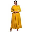 AOMEI Casual Church Dresses for Women 2026 Summer Pleated Short Sleeve Round Neck Dragonfly Spring Maxi Dress