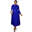 AOMEI Casual Church Dresses for Women 2026 Summer Pleated Short Sleeve Round Neck Dragonfly Spring Maxi Dress