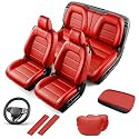 AOMSAZTO Custom Fit Seat Covers for Ford Mustang Coupe 2015-2026 Kit-Red