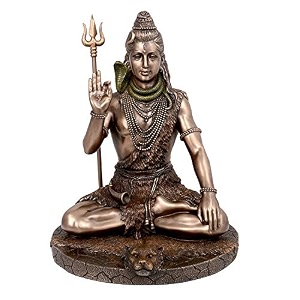 aona lord shiva in ashirwad mudra decorative figurine - bronze height 1034 lord shiva