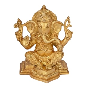 aone india ganesha statue sitting on lotus idol ganesha height 12 inch