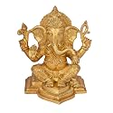Aone India Ganesha Statue Sitting on Lotus Idol Ganesha Height 12 Inch