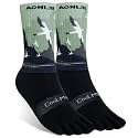 AONIJIE Toe Socks for Men and Women Athletic Hiking Coolmax Socks with toes - Soft Comfortable and Moisture Wicking