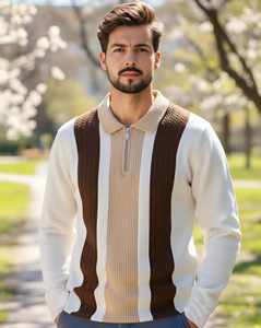 AOOSH Full Sleeve Striped Men Sweatshirt