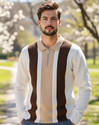AOOSH Full Sleeve Striped Men Sweatshirt
