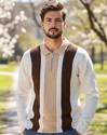 AOOSH Full Sleeve Striped Men Sweatshirt