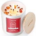 AOOVOO Cinnamon Scented Candles for Women - Aromatherapy Candle with Crystals Inside, 10oz Soy Candles for Home Scented, Birthday Gifts Valentines Day Candle for Women Mom