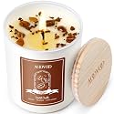 AOOVOO Macchiato Coffee Scented Candles for Women - Aromatherapy Candle with Crystals Inside, 10oz, 60H Burning Time, Soy Candles for Home Scented, Birthday Gifts Valentines Day Candle for Women Mom