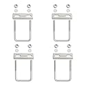 Square U-Bolt 2.17"(55mm) Inner Width U Bolts Brackets 304 Stainless Steel M8 with Nut, Plate, Washer for Car/RV/Trailer Bumper,4 Sets