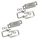 Square U-Bolts 0.79inch 20mm Inner Width 304 Stainless Steel Silver M6 with Plates Nuts for Car/Motorhome/Sailing Trailer Replacement Part and Accessorie 4Pcs