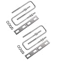 Square U-Bolts 1.22inch 31mm Inner Width 304 Stainless Steel Silver M6 with Plates Nuts for Car/Motorhome/Sailing Trailer Replacement Part and Accessorie 4Pcs