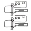 Square U-Bolts 1.57inch 40mm Inner Width 304 Stainless Steel Silver M6 with Plates Nuts for Car/Motorhome/Sailing Trailer Replacement Part and Accessorie 4Pcs
