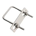 Square U-Bolts 1.77inch(45mm) Inner Width 304 Stainless Steel Silver M6 with Plates Nuts for Car/Motorhome/Sailing Trailer Replacement Part and Accessorie 1Pcs