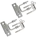 Square U-Bolts 1inch 25mm Inner Width 304 Stainless Steel Silver M6 with Plates Nuts for Car/Motorhome/Sailing Trailer Replacement Part and Accessorie 4Pcs