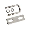 Square U-Bolts 1inch 25mm Inner Width 304 Stainless Steel Silver M6 with Plates Nuts for Car/Motorhome/Sailing Trailer Replacement Part and Accessorie 1Pcs