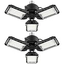 Aoretic - 2 Pack LED Garage Lights, 80W 8000LM 6500K LED Shop Light with 3 Deformable Panels, Barn Light for Basement, Garage Ceiling Lights, E26 for Garage, Warehouse,