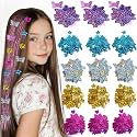 AOSITE 200PCS Girls Hair Glitter Patch-No Stamper Tool, Girl Birthday Gift