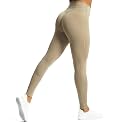 Aoxjox High Waisted Workout Leggings for Women Trinity Yoga Pants 26.5" (Taupe, Small)