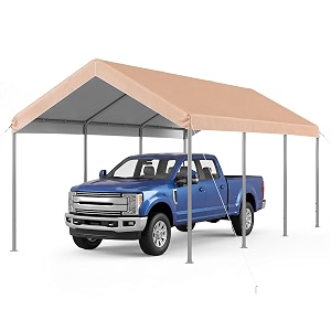 Aoxun 10x20 ft Heavy Duty Carport Adjustable