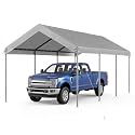 Aoxun 10x20 ft Heavy Duty Carport Adjustable