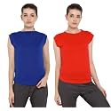 Ap'pulse Women's Cap Sleeve Tshirt(Pack of 2)