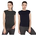 Ap'pulse Women's Cap Sleeve Tshirt(Pack of 2)