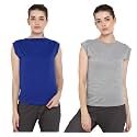 Ap'pulse Women's Cap Sleeve Tshirt(Pack of 2)