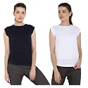 Ap'pulse Women's Cap Sleeve Tshirt(Pack of 2)