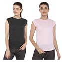 Ap'pulse Women's Cap Sleeve Tshirt(Pack of 2)