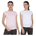 Ap'pulse Women's Cap Sleeve Tshirt(Pack of 2)
