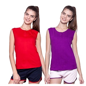 ap39pulse women39s sleeveless henleypack of 2