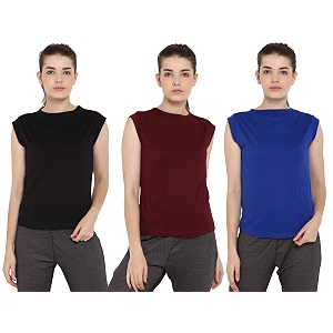 Appulse Womens Solid Slim Fit T-Shirt