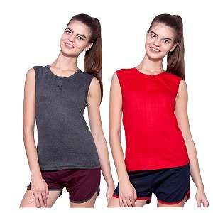 ap39pulse women39s sleeveless henleypack of 2