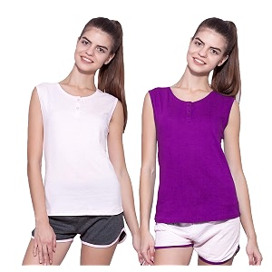 ap39pulse women39s sleeveless henleypack of 2