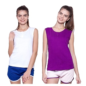 ap39pulse women39s sleeveless henleypack of 2
