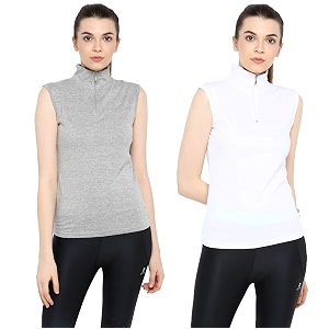 Appulse Womens Sleeveless 1 4 Zip Hineck