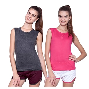 ap39pulse women39s sleeveless henleypack of 2