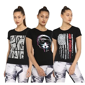 ap39pulse women39s printed short sleeve sport tshirt combo pack
