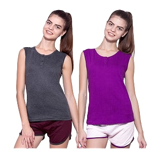 ap39pulse women39s sleeveless henleypack of 2