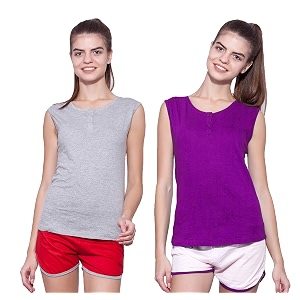 ap39pulse women39s sleeveless henleypack of 2
